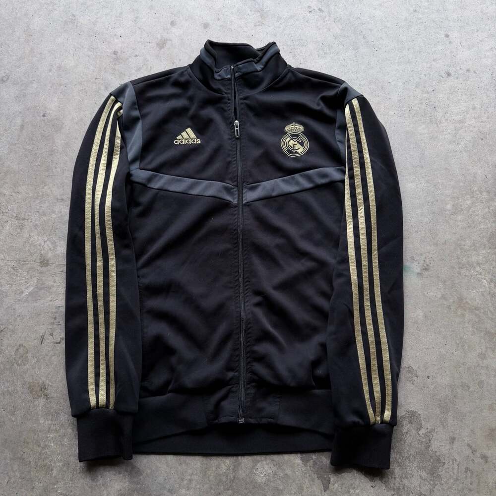 Adidas Real Madrid Track Jacket Black Gold
